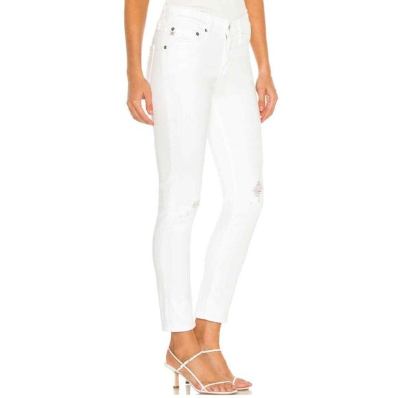AG Mila White Super High Rise Distressed Jeans New With Tag 30 - Picture 6 of 6